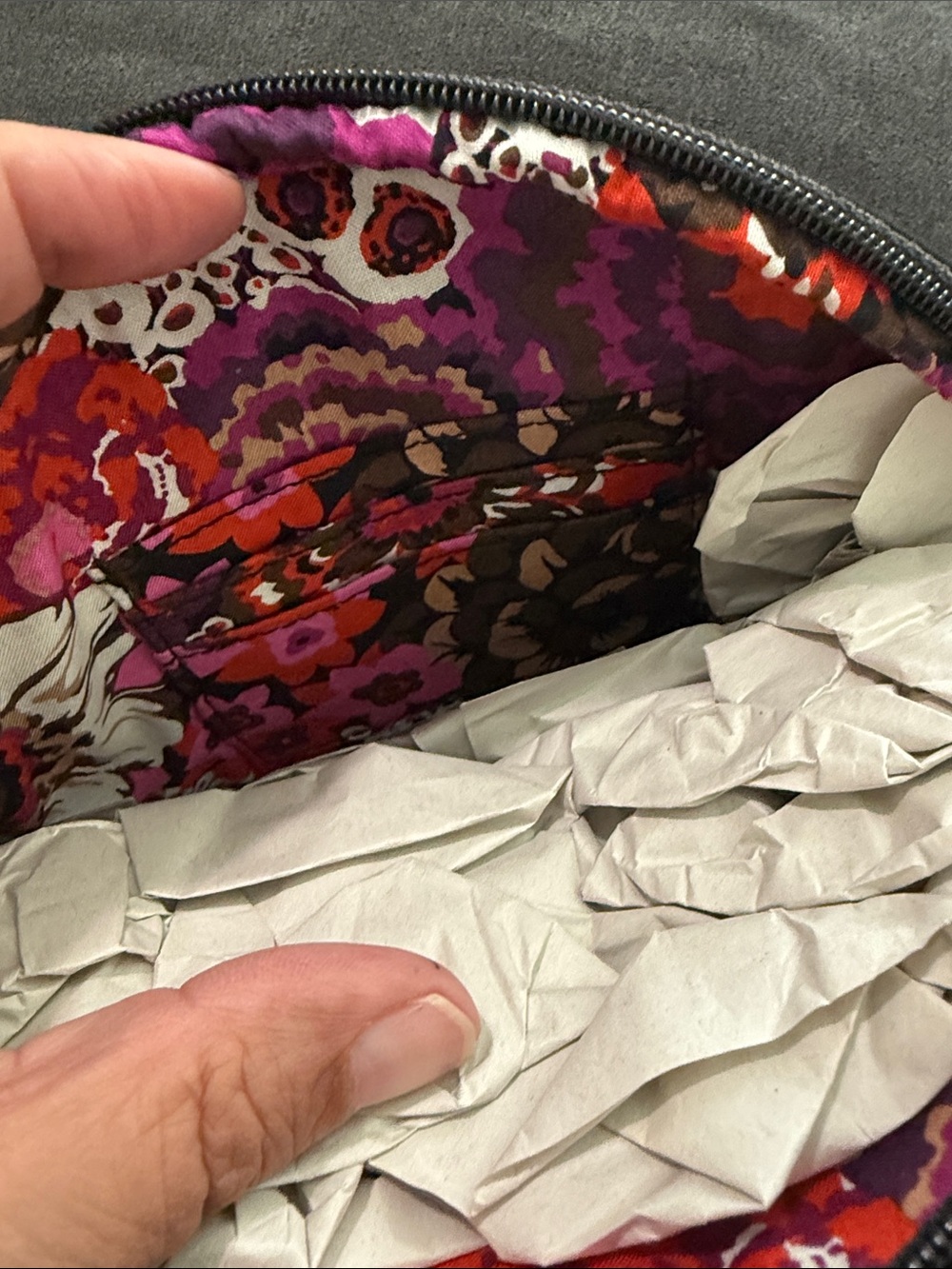 Vera Bradley Black and Gray Zebra-Print Crossbody Bag - Picture 7 of 7
